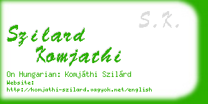 szilard komjathi business card